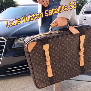 ☘️RARE🌺AUTH LOUIS VUITTON SATELLITES 53 SUITCASES MONOGRAM TRAVEL BAG